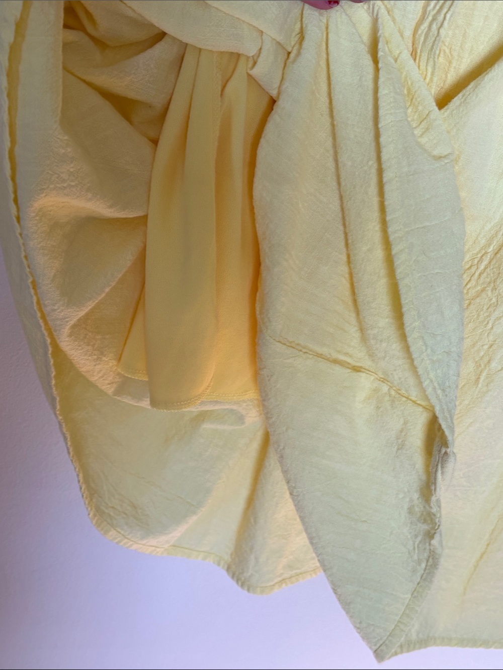 Sunny Yellow Tie-Front Sundress Buttons Sleeveless Smocked Back Butter Yellow - Picture 10 of 12